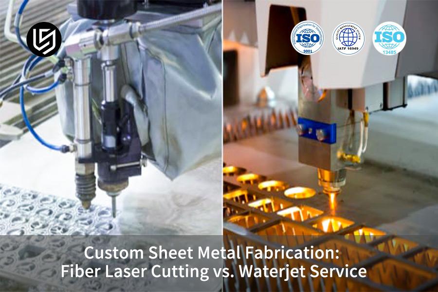 Custom Sheet Metal Fabrication: Fiber Laser Cutting vs. Waterjet Service