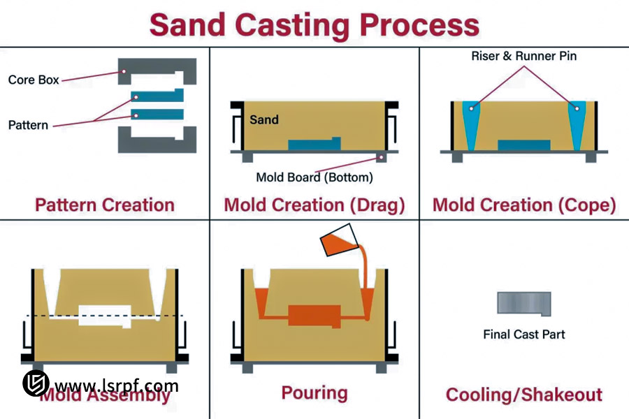 Sand casting process