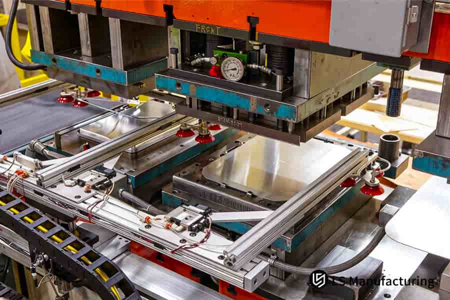 Fabricating aluminum alloy car body parts with vacuum fixation for a custom metal stamping for auto.