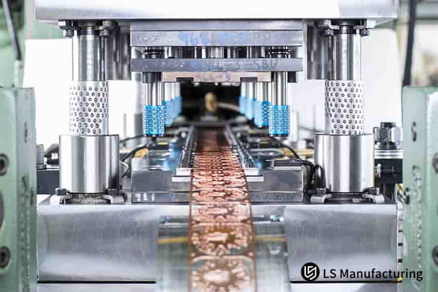 Precision OEM stamping with continuous-die.