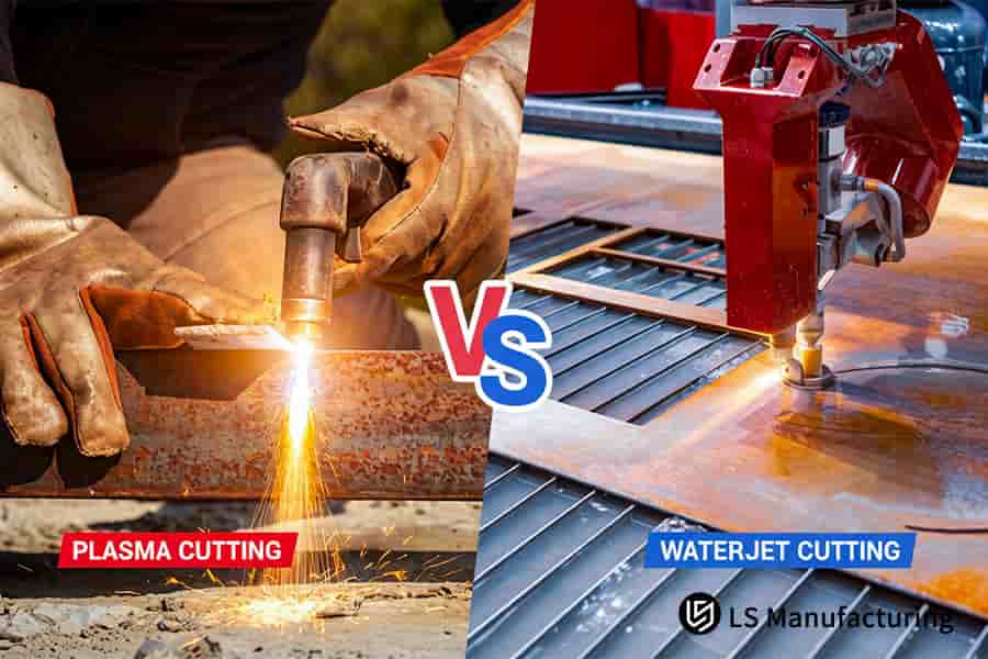 Laser cutting vs. plasma cutting services produce precise edges on thick carbon steel for heavy vehicle frames.