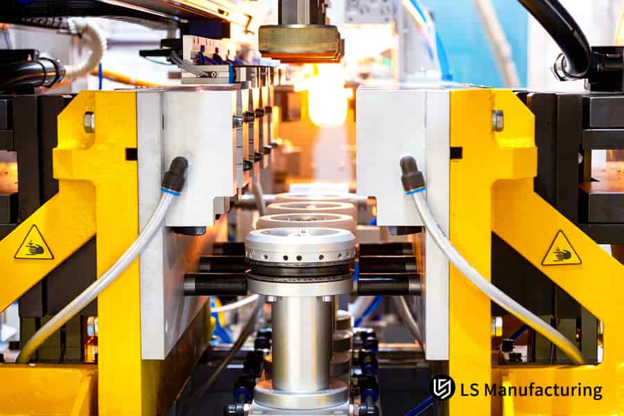 A temperature controlled P20 steel mold produces high precision parts for the medical device industry.